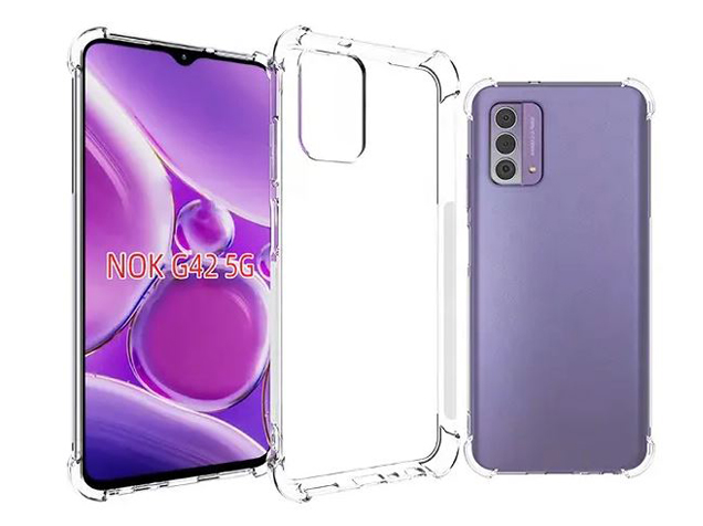 Gel Case with Bumper Edges for Nokia G42 - Clear Soft Cover