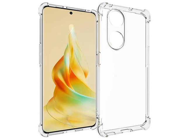 Gel Case with Bumper Edges for OPPO A98 - Clear Soft Cover