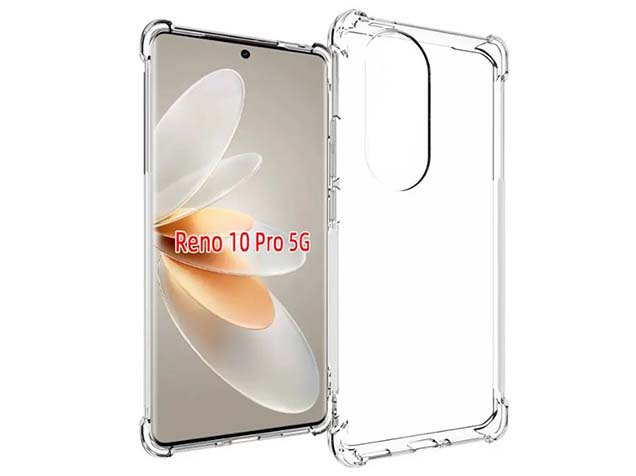Gel Case with Bumper Edges for OPPO Reno10 5G - Clear Soft Cover