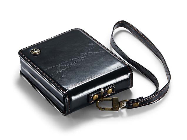 CaseMe Flip Case with Accessories for Samsung Galaxy Z Flip5 - Black Leather Wallet Case