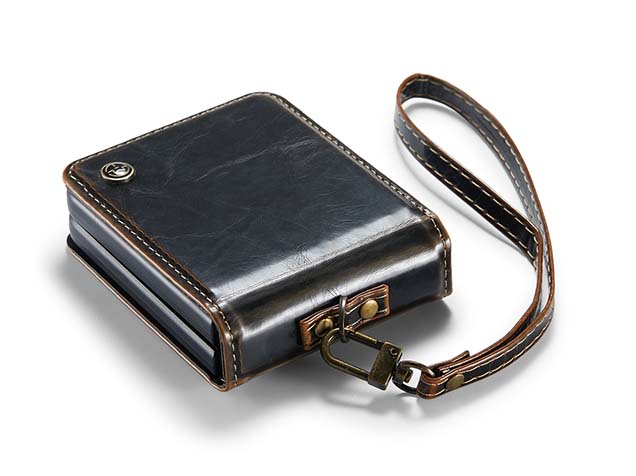 CaseMe Flip Case with Accessories for Samsung Galaxy Z Flip5 - Brown Leather Wallet Case