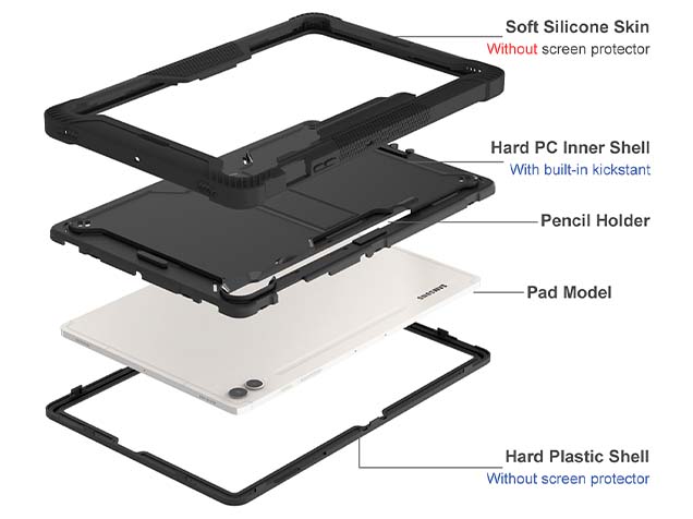 Impact Case for the Samsung Galaxy Tab S9+ - Black