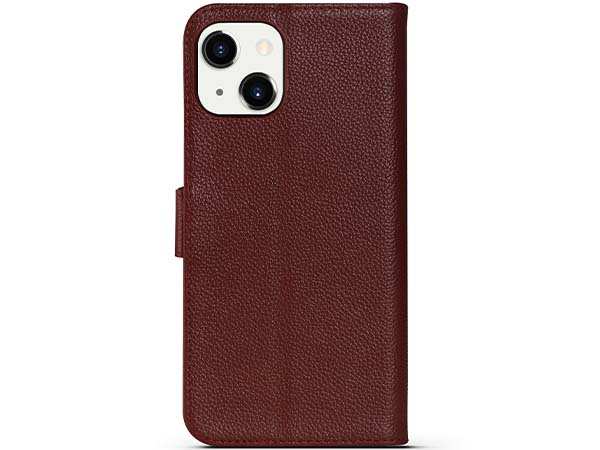 Premium Leather Wallet Case for Apple iPhone 15 Plus - Rosewood Leather Wallet Case