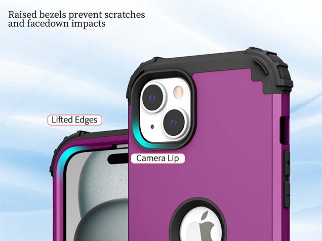 Defender Case for iPhone 15 Plus - Plum