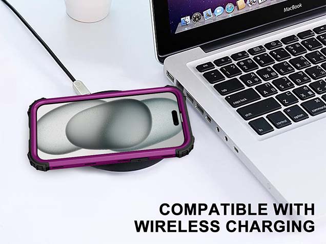 Defender Case for iPhone 15 Plus - Plum