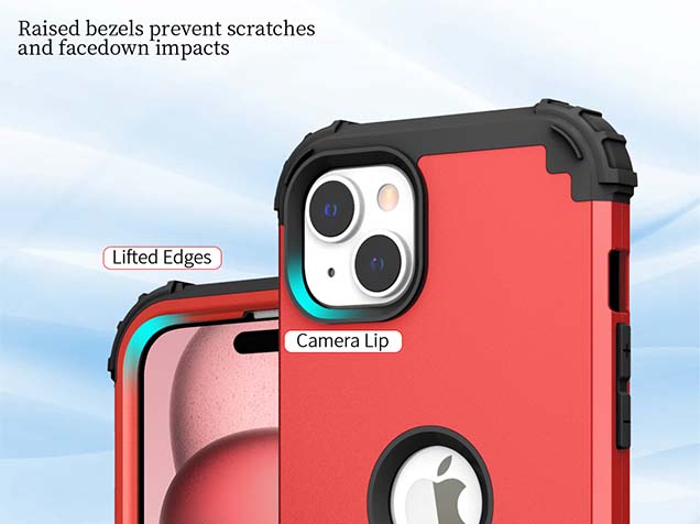 Defender Case for iPhone 15 Plus - Red