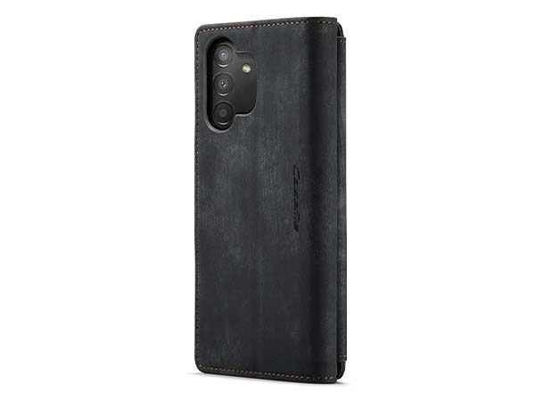 CaseMe Synthetic Leather Wallet Case with Zipper Pocket for Samsung Galaxy A13 5G - Charcoal