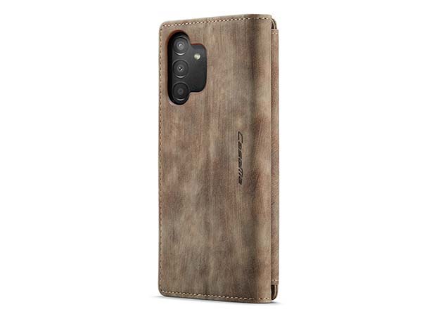 CaseMe Synthetic Leather Wallet Case with Zipper Pocket for Samsung Galaxy A13 5G - Desert Taupe