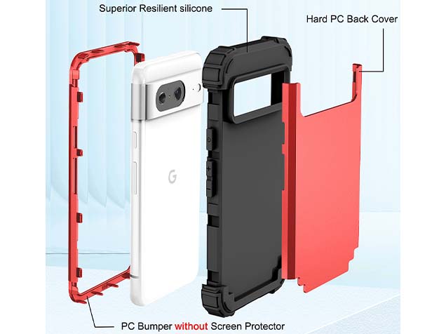 Defender Case for Google Pixel 8 - Red