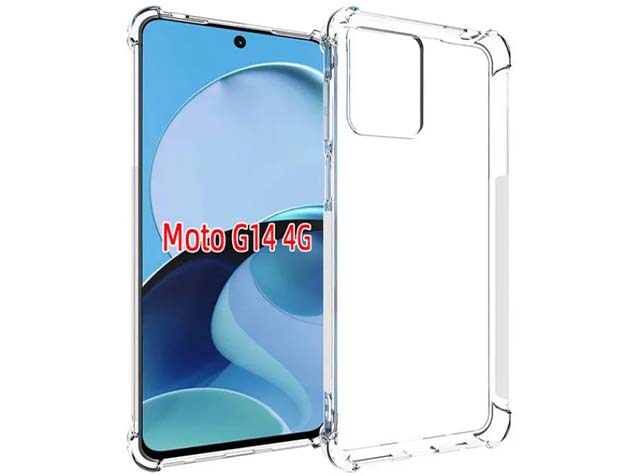Gel Case with Bumper Edges for Motorola Moto G14 - Clear Soft Cover
