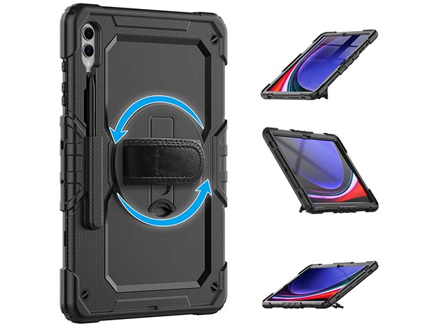 Rugged Impact Case for Samsung Galaxy Tab S9 FE+ - Classic Black