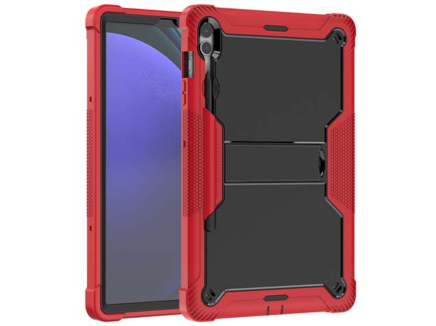 Impact Case for the Samsung Galaxy Tab S9 FE+ - Red/Black Impact Case