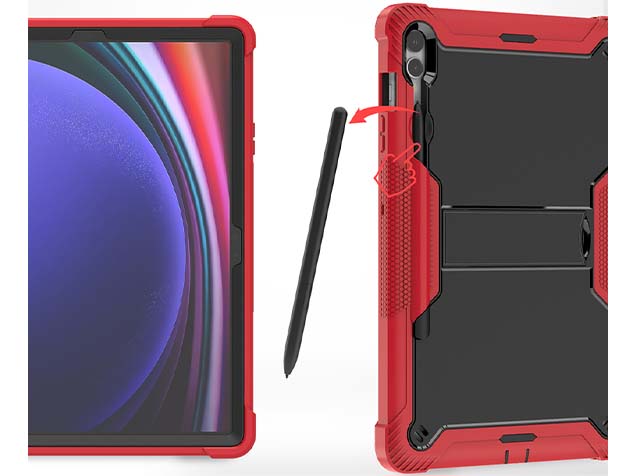 Impact Case for the Samsung Galaxy Tab S9 FE+ - Red/Black