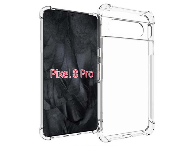 Gel Case with Bumper Edges for Google Pixel 8 Pro - Clear Soft Cover