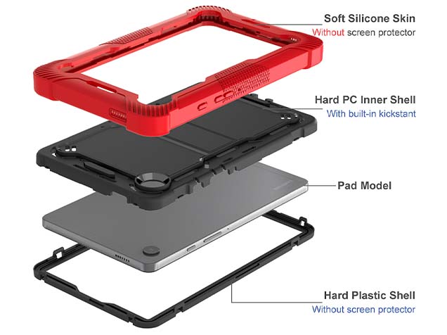 Impact Case for the Samsung Galaxy Tab A9 8.7 inches - Red/Black
