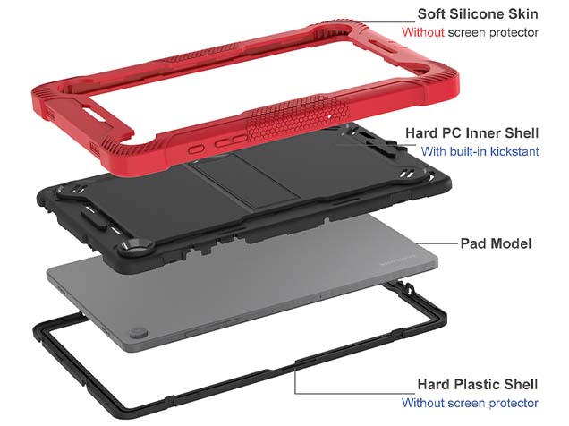 Impact Case for the Samsung Galaxy Tab A9+ 11 inches - Red/Black