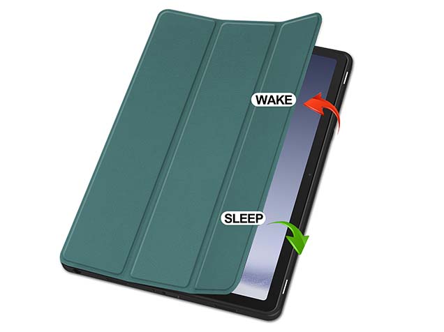 Premium Slim Synthetic Leather Flip Case with Stand for Samsung Galaxy Tab A9+ 11 inches - Teal