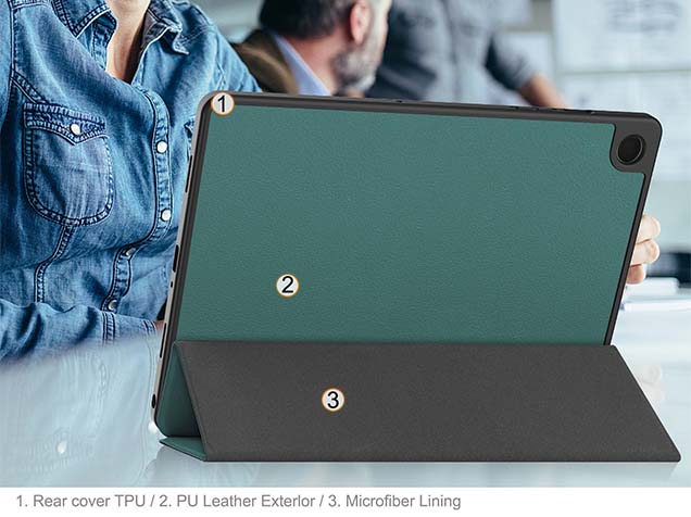 Premium Slim Synthetic Leather Flip Case with Stand for Samsung Galaxy Tab A9+ 11 inches - Teal