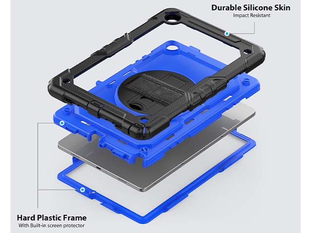 Rugged Impact Case for Samsung Galaxy Tab A9+ 11 inches - Blue