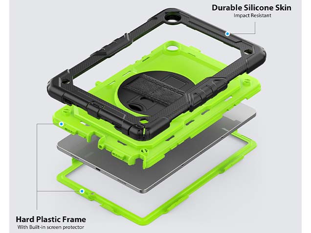 Rugged Impact Case for Samsung Galaxy Tab A9+ 11 inches - Green