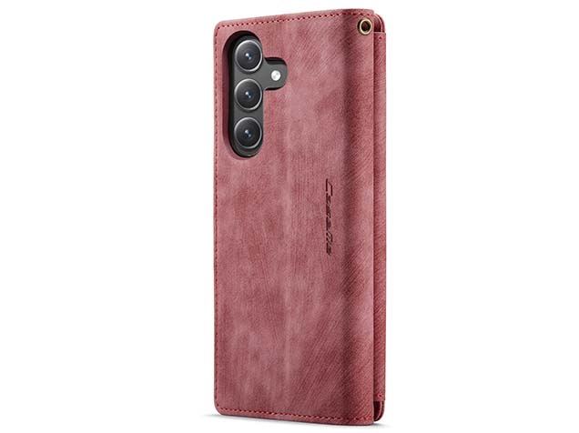 CaseMe Synthetic Leather Wallet Case with Zipper Pocket for Samsung Galaxy S23 FE - Blush
