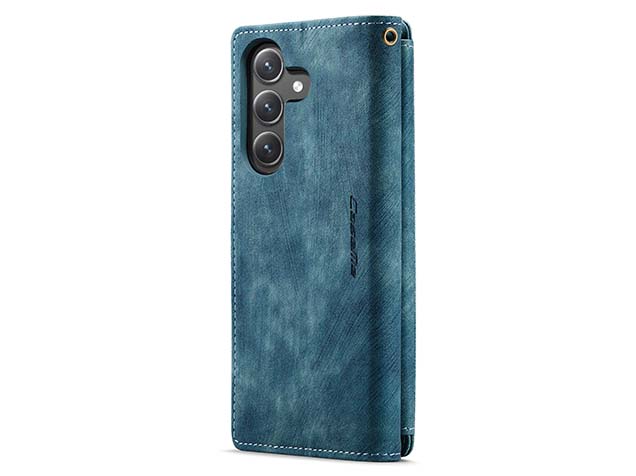 CaseMe Synthetic Leather Wallet Case with Zipper Pocket for Samsung Galaxy S23 FE - Teal
