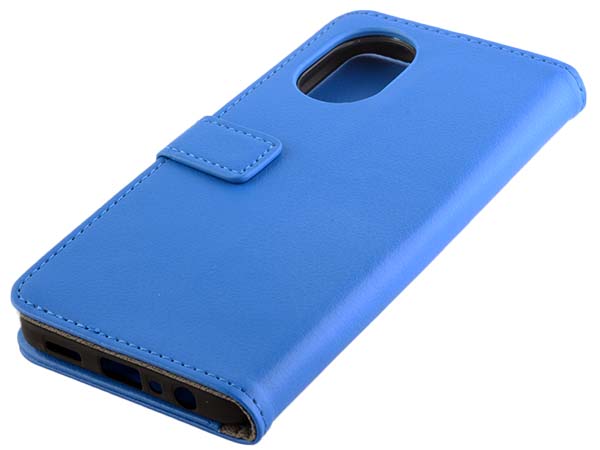 Synthetic Leather Wallet Case with Stand for OPPO A58 4G - Blue Leather Wallet Case