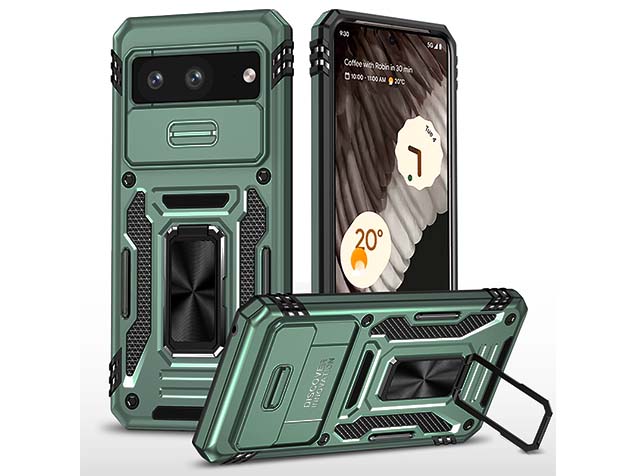 Military Case with Camera Cover for Google Pixel 8 - Green Impact Case