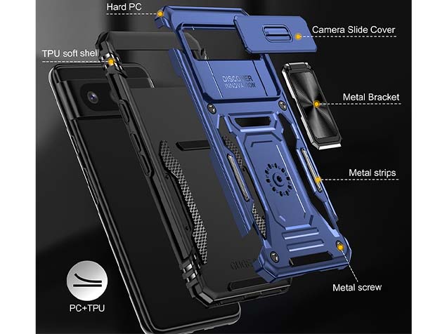 Military Case with Camera Cover for Google Pixel 8 - Green
