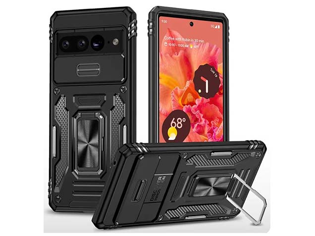 Military Case with Camera Cover for Google Pixel 8 Pro - Black Impact Case