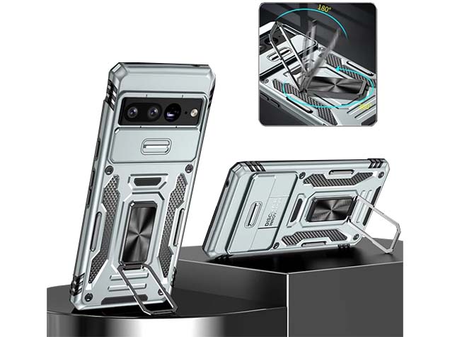 Military Case with Camera Cover for Google Pixel 8 Pro - Black