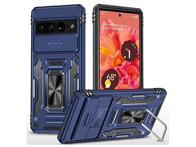 Military Case with Camera Cover for Google Pixel 8 Pro - Dark Blue Impact Case