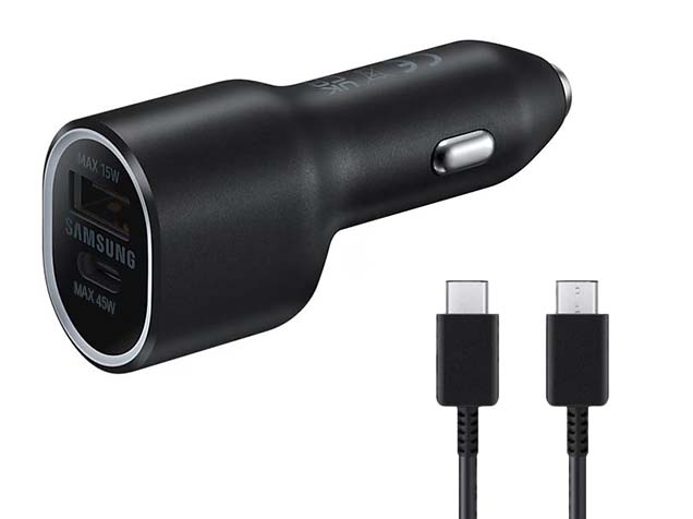 Samsung 45W Dual USB-C & USB-A Car Charger with USB-C Cable