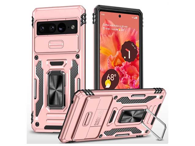 Military Case with Camera Cover for Google Pixel 8 Pro - Rose Gold Impact Case