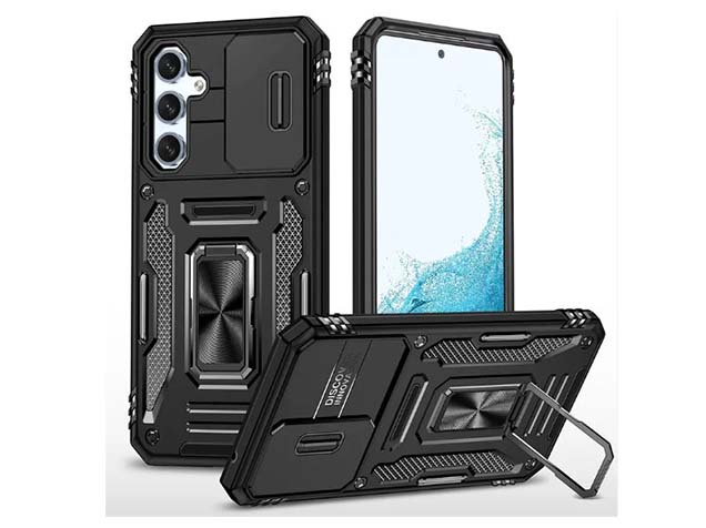 Military Case with Camera Cover for Samsung Galaxy S23 FE - Black Impact Case
