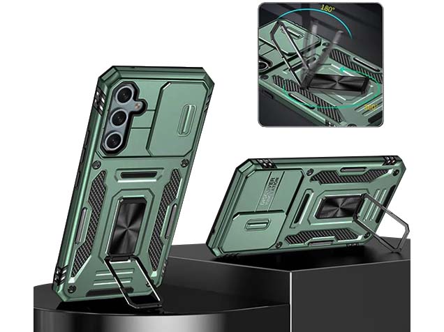Military Case with Camera Cover for Samsung Galaxy S23 FE - Black