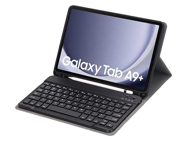Keyboard and Case for Samsung Galaxy Tab A9+ 11 inches - Black