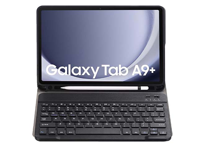 Keyboard and Case for Samsung Galaxy Tab A9+ 11 inches - Black