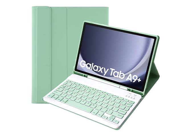 Keyboard and Case for Samsung Galaxy Tab A9+ 11 inches - Mint Green