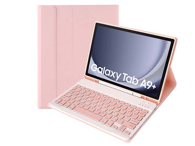 Keyboard and Case for Samsung Galaxy Tab A9+ 11 inches - Pink