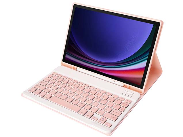 Keyboard and Case for Samsung Galaxy Tab S9 - Light Pink
