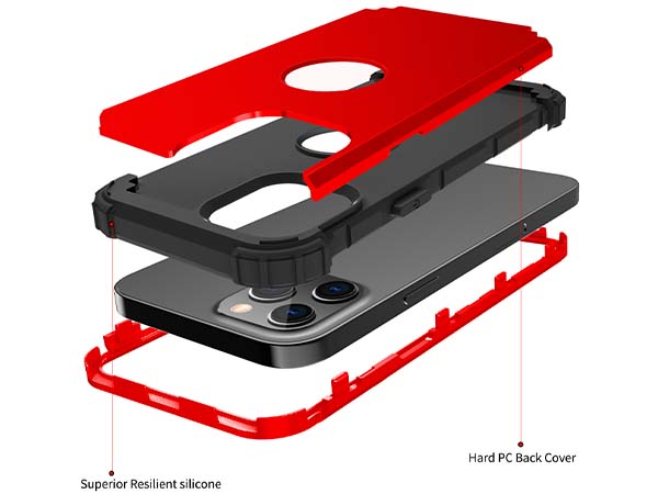 Defender Case for iPhone 12 Pro Max - Red