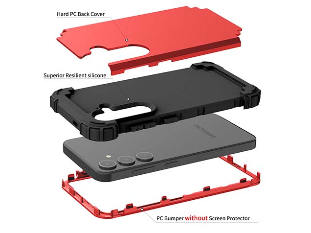 Defender Case for the Samsung Galaxy S24+ - Red