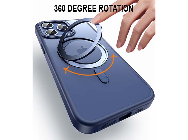 Magnetic Ring Stand Case for iPhone 12 - Clear