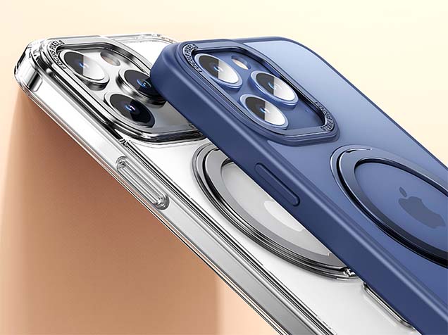 Magnetic Ring Stand Case for iPhone 14 - Clear
