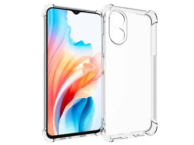 Gel Case with Bumper Edges for OPPO A18 - Clear Soft Cover