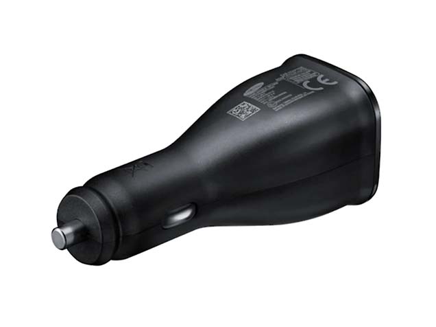 Samsung Adaptive Fast Charging USB-A Dual-Port Car Charger with USB-C Cable - Black