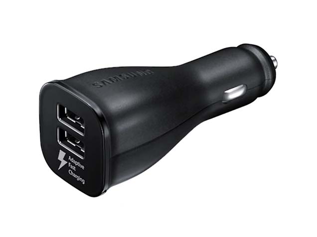 Samsung Fast Charging USB-A Dual-Port Car Charger with 1.5m Micro USB cable - Black