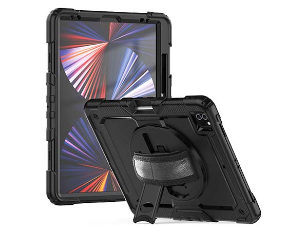 Rugged Impact Case with Strap for iPad Pro 12.9 - 2020 (4th Gen) - Classic Black