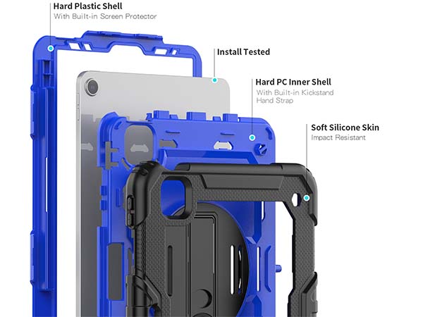 Rugged Impact Case for iPad Air 5 - Blue